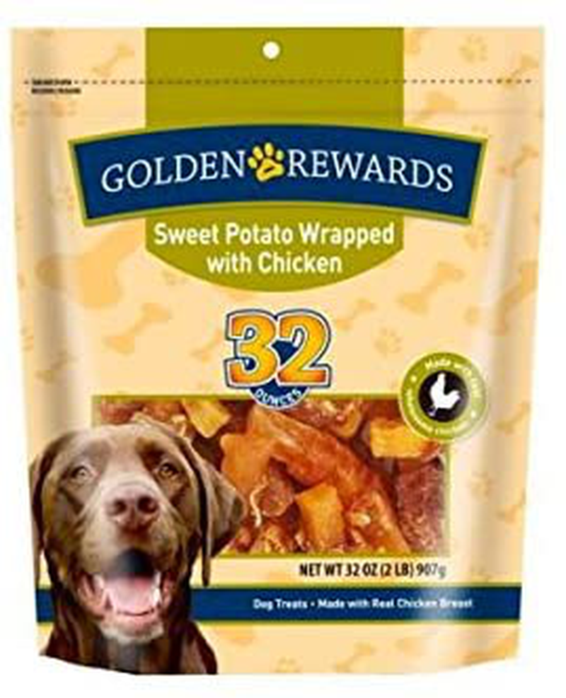 Golden Rewards Sweet Potato Wrapped with Chicken Dog Treats Animals & Pet Supplies > Pet Supplies > Dog Supplies > Dog Treats Golden Rewards 32 Ounces  