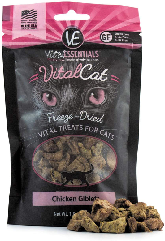 Vital Essentials Vital Cat Freeze-Dried Cat Treats - All Natural - Resealable Bag Animals & Pet Supplies > Pet Supplies > Cat Supplies > Cat Treats Vital Essentials Chicken Giblets  