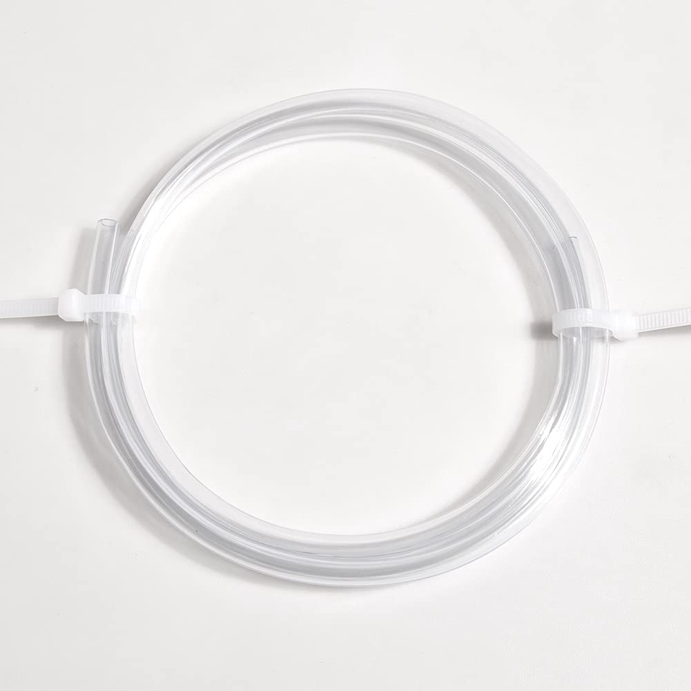 Quickun Lightweight Grade PVC Vinyl Tubing, 5/8" ID X 3/4" OD Plastic Flexible Hybrid Clear PVC Tubing Hose BPA Free Line, 32.8FT