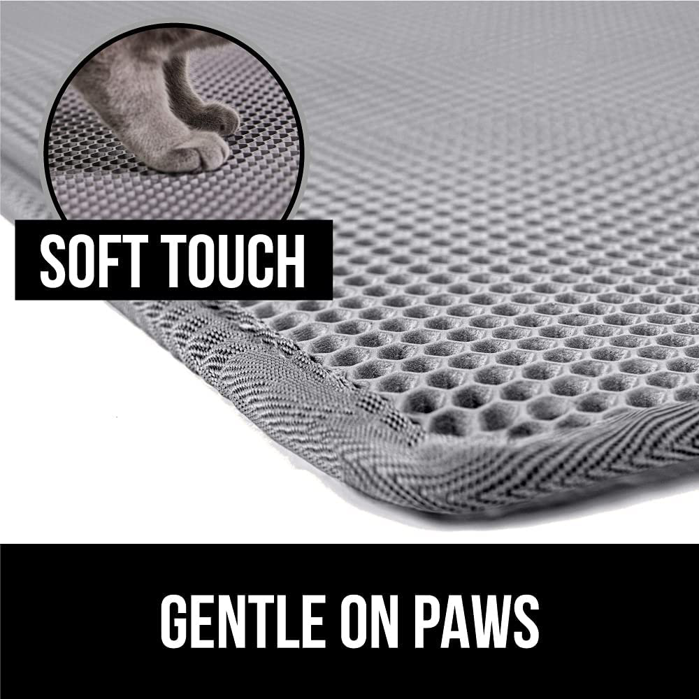 Gorilla Grip Durable Honeycomb Cat Litter Box Mat, Water Resistant, Traps Litter from Box, Helps to Waste Less Litter on Floors, Scatter Control, Double Layered, Soft on Kitty Cat Paws, Easy Clean Animals & Pet Supplies > Pet Supplies > Cat Supplies > Cat Litter Box Mats Gorilla Grip   