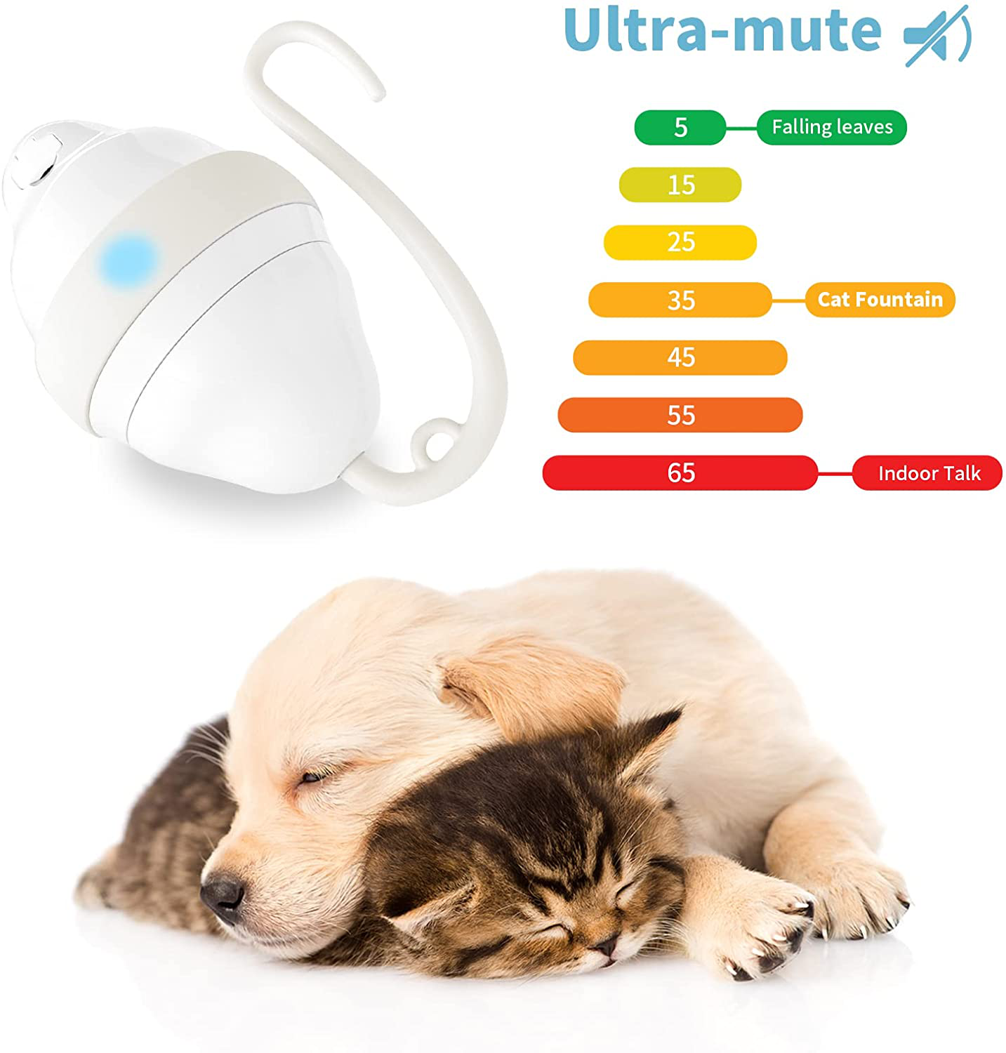 Harnestle Cat Toys Interactive Automatic Kitten Toys with Feathers Ribbon Bell Worm, USB Charging Led Light 360° Irregular Rolling Cat Moving Toys for Indoor Cats Exercise and Hunting Animals & Pet Supplies > Pet Supplies > Cat Supplies > Cat Toys Harnestle   