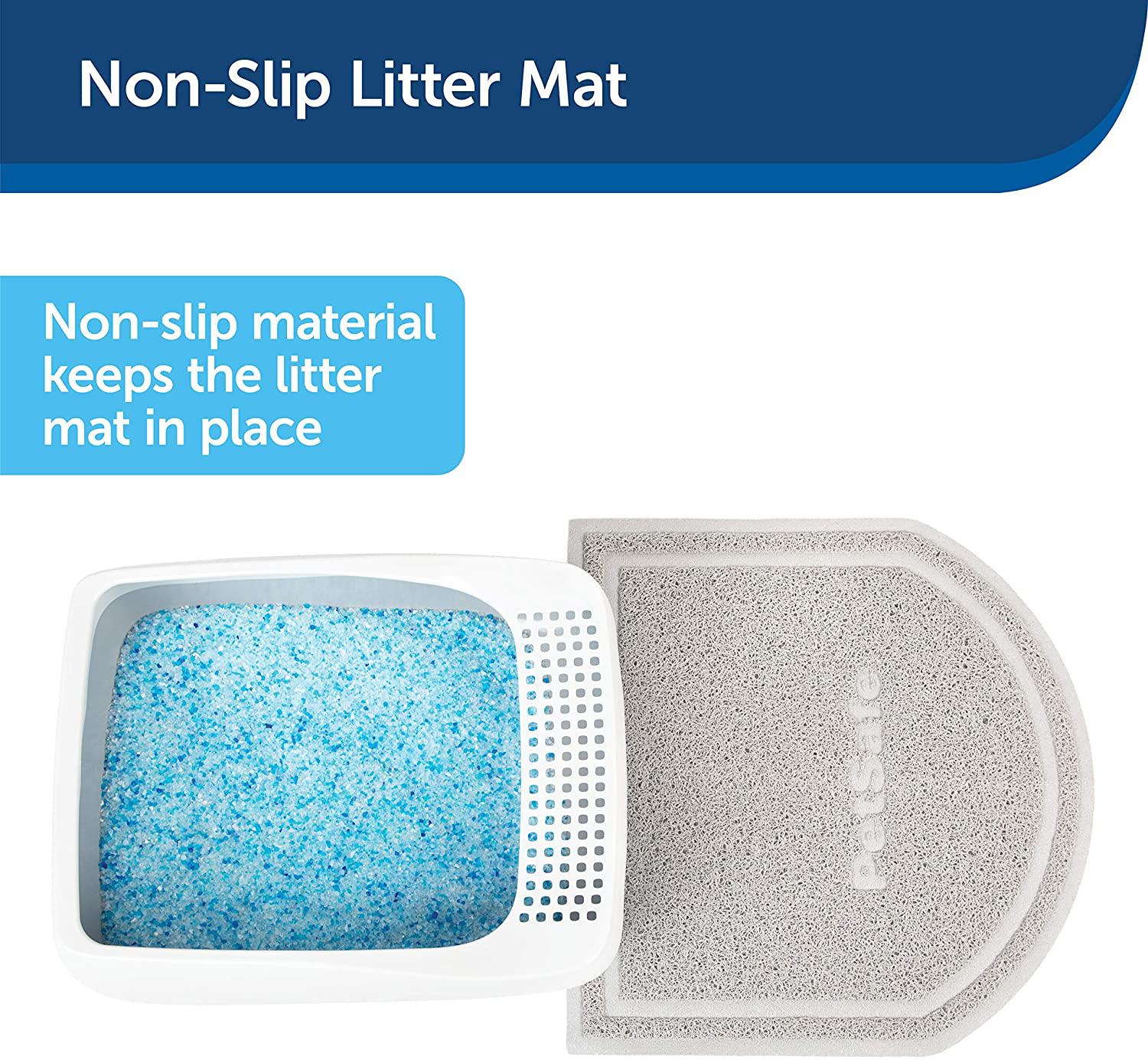 Petsafe Anti-Tracking Litter Mat - Traps Crystal and Clay Clumping Cat Litter - Durable Mesh Material - Easy to Clean Mat - Compatible with All Cat Litter Boxes - Small Size Animals & Pet Supplies > Pet Supplies > Cat Supplies > Cat Litter Box Mats PetSafe   