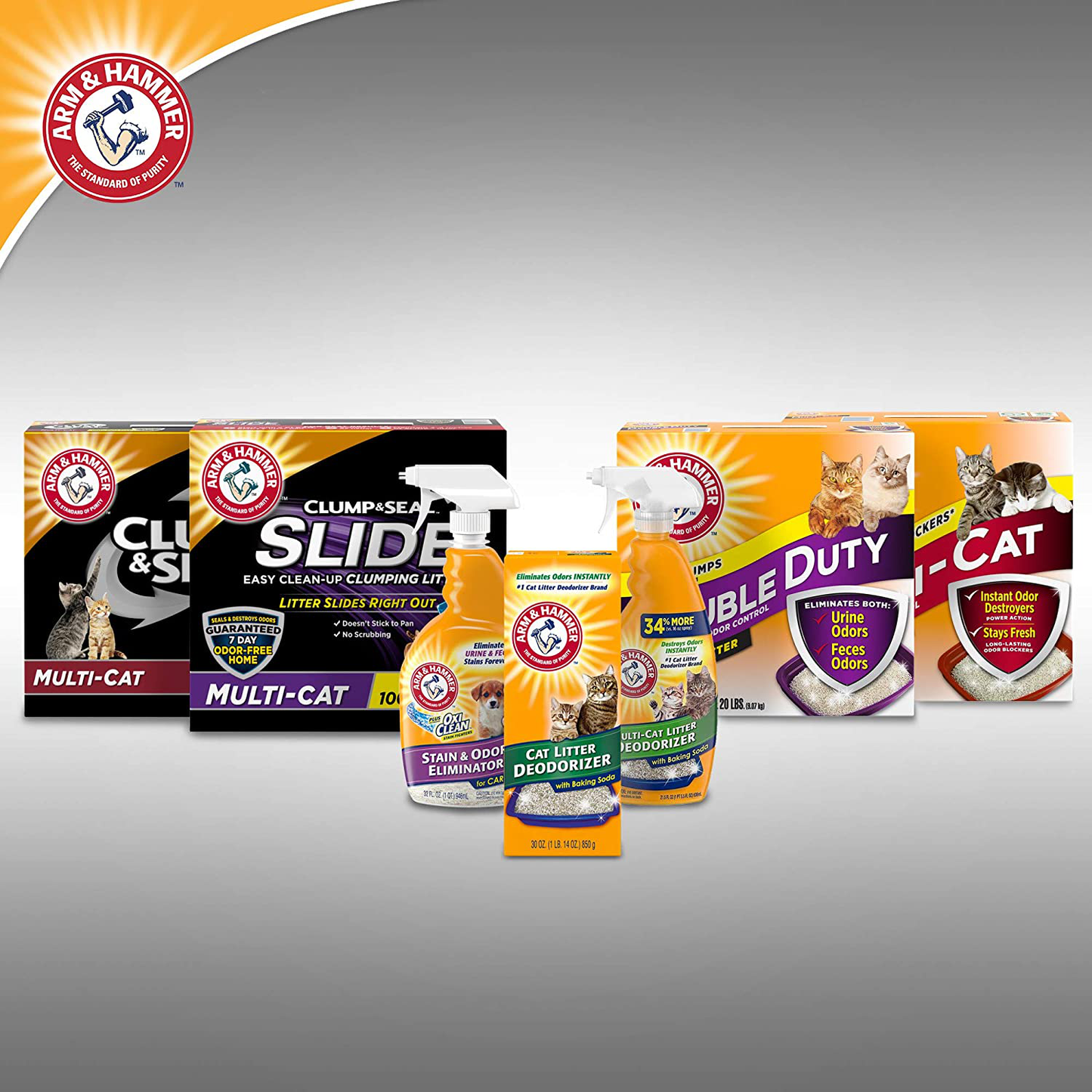 Arm & Hammer Multi-Cat Clumping Litter Unscented, 20Lb Animals & Pet Supplies > Pet Supplies > Cat Supplies > Cat Litter Arm & Hammer   
