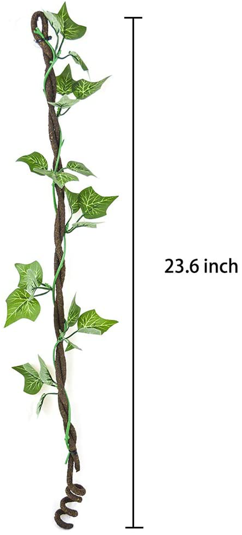 AQUA KT Reptile Rainforest Flexible Climb Vine Tree Branch with Leaves and Suction Cup for Lizard Snake Amphibian Animals & Pet Supplies > Pet Supplies > Reptile & Amphibian Supplies > Reptile & Amphibian Habitat Accessories AQUA KT   