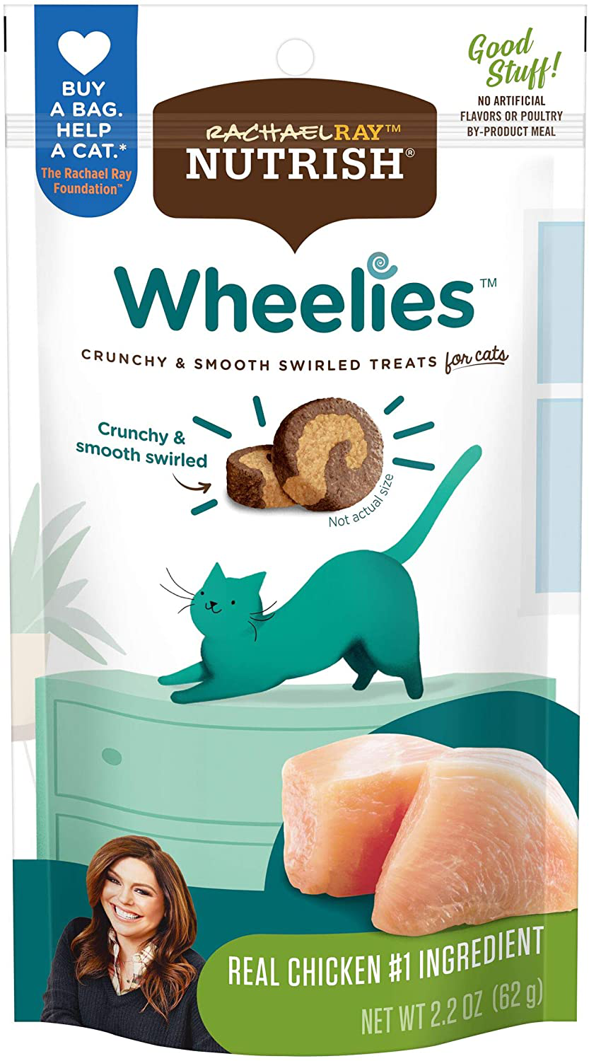 Rachael Ray Nutrish Cat Treats Animals & Pet Supplies > Pet Supplies > Cat Supplies > Cat Treats Rachael Ray Nutrish Wheelies Chicken 2.2 Ounce (Pack of 12)