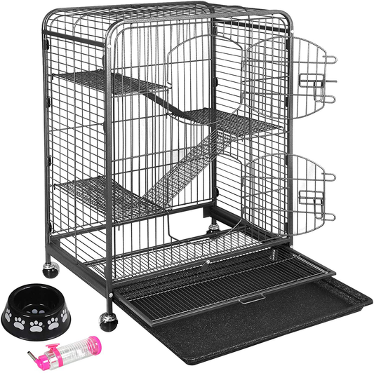 Bbbuy Ferret Cage Small Animals Hutch Pet Habitat Critter Nation Unit House (1 Bottom Tray,2 Front Doors,3 Ramps,4 Levels,25.6” X 17.3” X 36.2”) for Cat,Rabbit,Chinchilla,Rat,Sugar Gliders,Hamster Animals & Pet Supplies > Pet Supplies > Small Animal Supplies > Small Animal Habitats & Cages BBBuy   