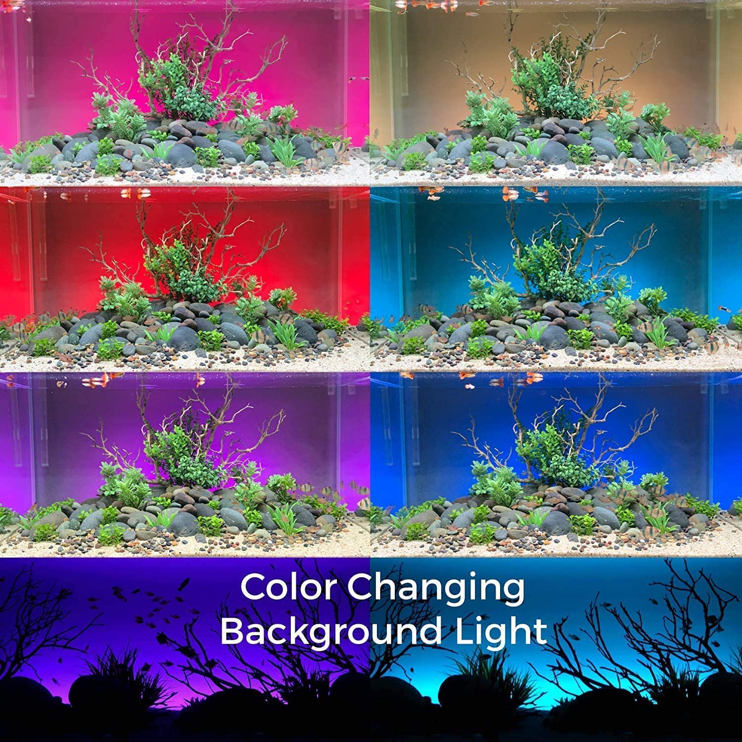 CURRENT USA Serene Freshwater Full Spectrum RGB+W LED Light for Aquariums 48"-60" + Wireless 24 Hour Control + Background Lighting + Binaural Audio + Dual Tank Mount Arm Bundle Animals & Pet Supplies > Pet Supplies > Fish Supplies > Aquarium Lighting CURRENT   