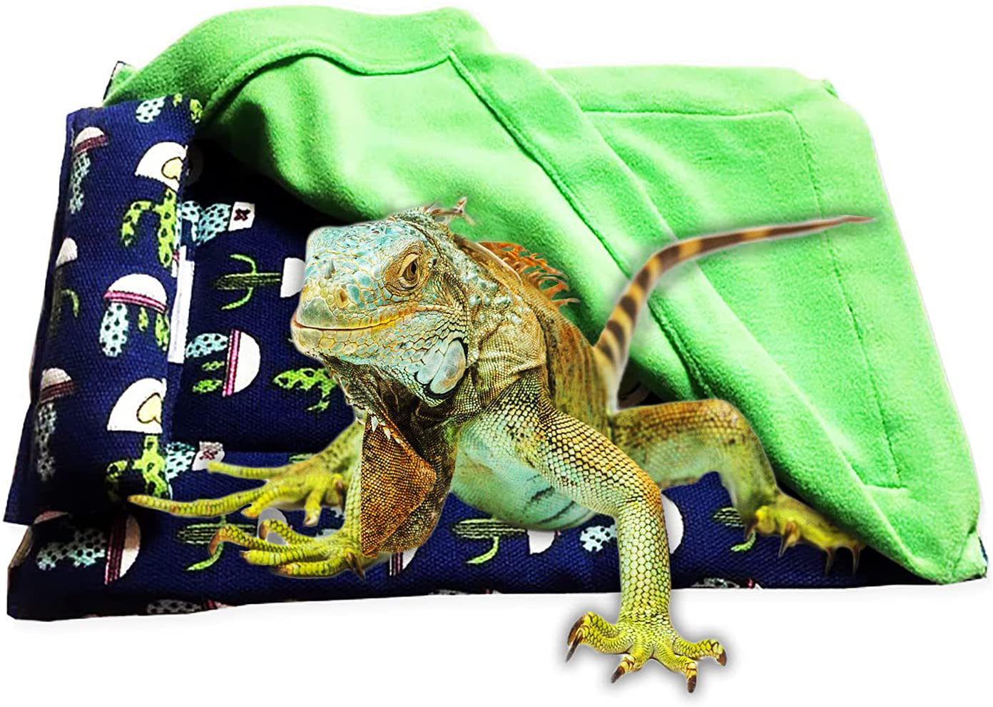 Reptile Sleeping Bag, Bearded Dragon Accessories, Bearded Dragon Bed with Pillow and Blanket, Lizard Hideout Habitat with Soft Warm Small Animal Sleep Bag Set