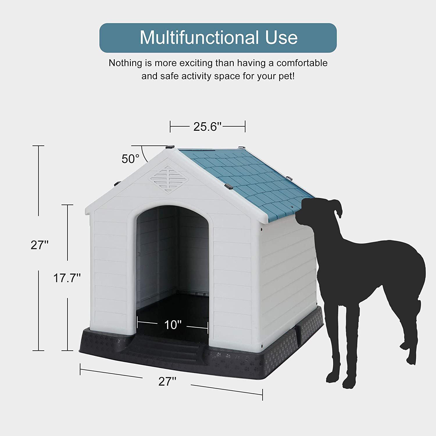 Pet Republic Dog House Medium Small Waterproof Ventilate Pet House Plastic Puppy Shed Outdoor & Indoor Animals & Pet Supplies > Pet Supplies > Dog Supplies > Dog Houses Pet Republic   