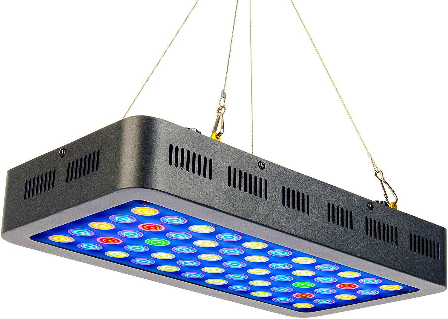 GYIELDS Aquarium Light Full Spectrum Dimmable, 165W 5 Colors LED Coral Reef Light for 30 Gallon Saltwater Freshwater Fish Tank LPS SPS