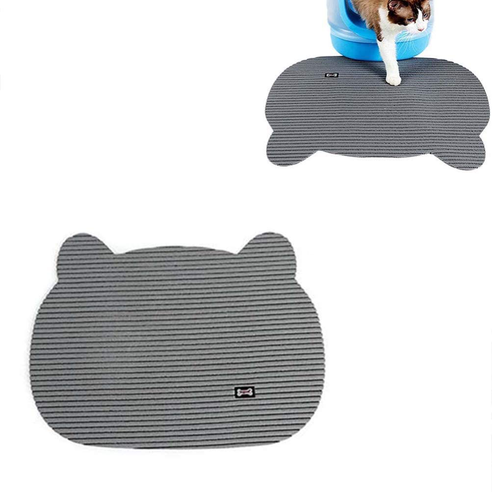 POPETPOP Soft-Touch Comfort Cat Litter Mat Kitty Litter Catcher Trapping Mat Thick Unique Premium Pet Food Mat Animals & Pet Supplies > Pet Supplies > Cat Supplies > Cat Litter Box Mats POPETPOP   