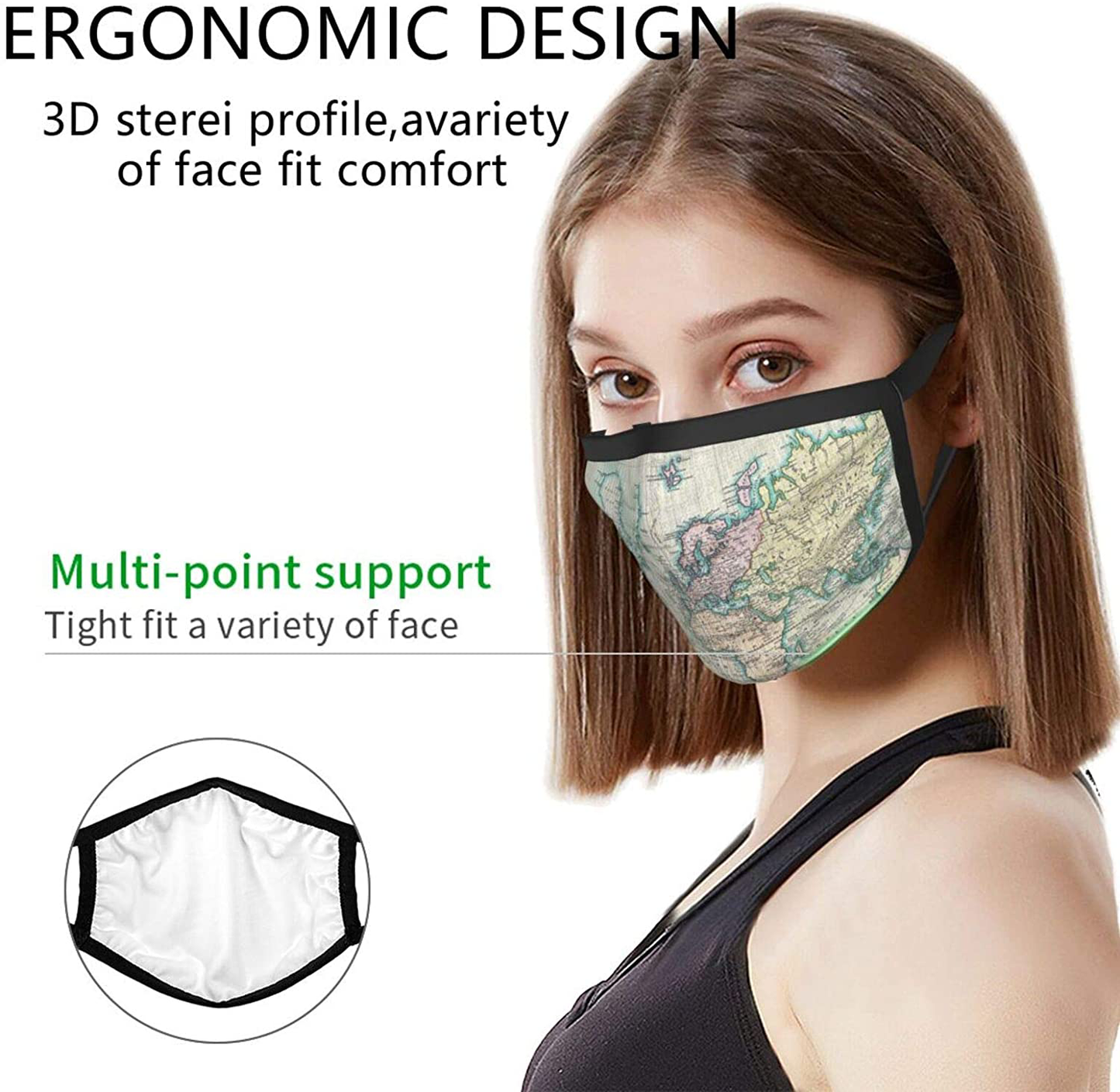 Gocerktr Mouth Cover Reusable anti Dust Windpfroof Face Cover for Outdoors, Festivals, Sports, Raves