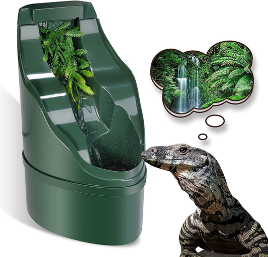 NEPTONION Reptile Chameleon Cantina Drinking Fountain Water Dripper Comes with Feeding Tongs and Frosted Tweezer for Amphibians Insects Lizard Turtle Snake Spider Frog Gecko Animals & Pet Supplies > Pet Supplies > Reptile & Amphibian Supplies > Reptile & Amphibian Habitat Accessories NEPTONION   