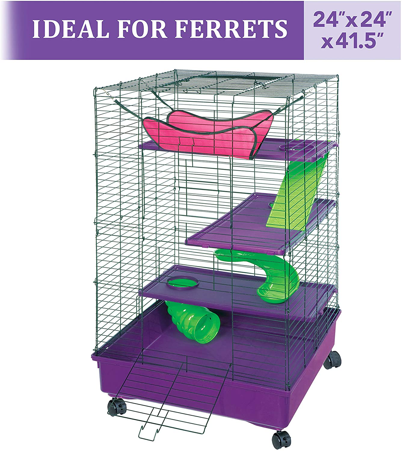 Kaytee My First Home Deluxe 2X2 Multi-Level with Casters Animals & Pet Supplies > Pet Supplies > Small Animal Supplies > Small Animal Habitats & Cages Central Garden & Pet   