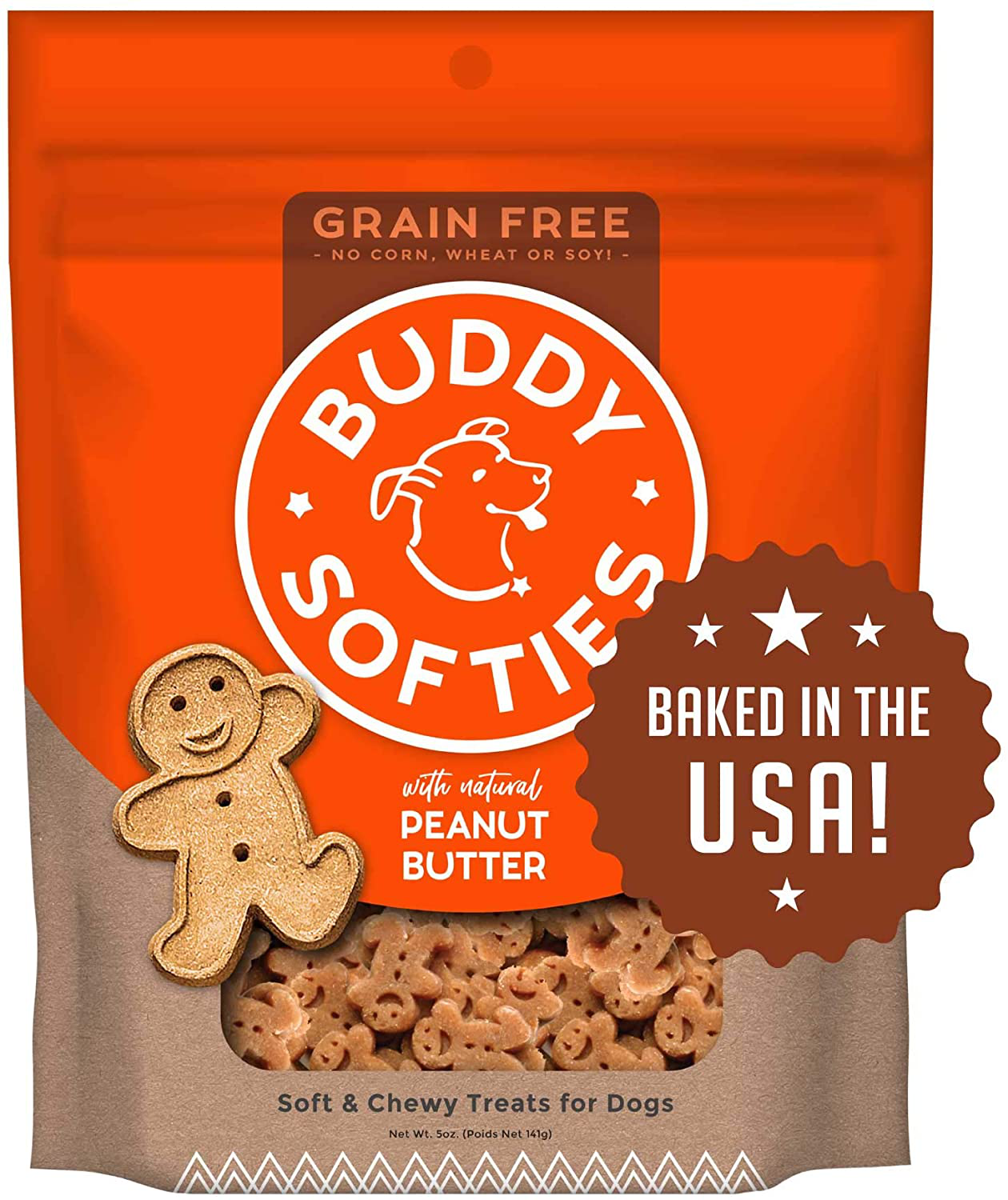 Buddy Biscuits Grain Free Dog Treats, Made in the USA Only, Healthy Ingredients No Wheat Corn or Soy