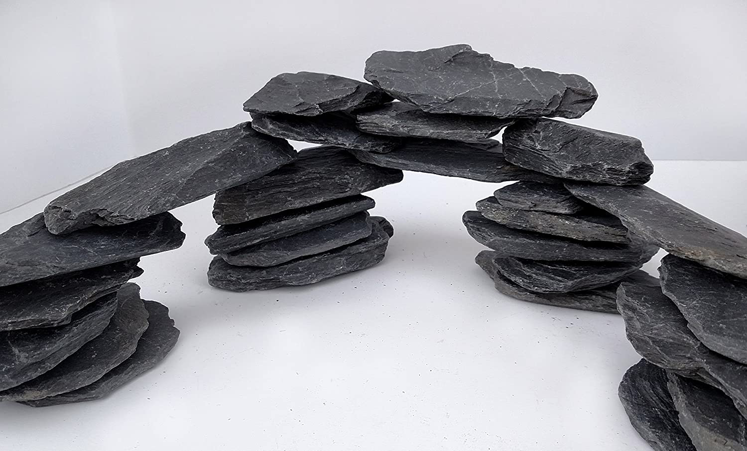 Natural Slate Stone 3 to 5 Inch Rocks for Miniature and Fairy Garden, Aquascaping Aquariums, Reptile Enclosures & Model Railroad Animals & Pet Supplies > Pet Supplies > Fish Supplies > Aquarium Decor Small World Slate & Stone   
