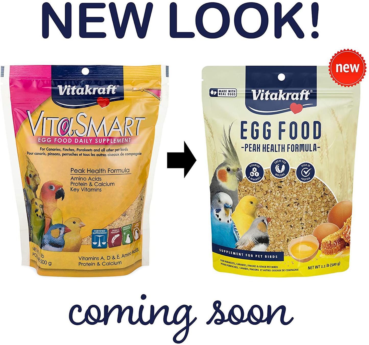 Vitakraft Peak Health Formula Egg Food Daily Supplement, 1.1 Lb, Package May Vary Animals & Pet Supplies > Pet Supplies > Bird Supplies > Bird Food Vitakraft   