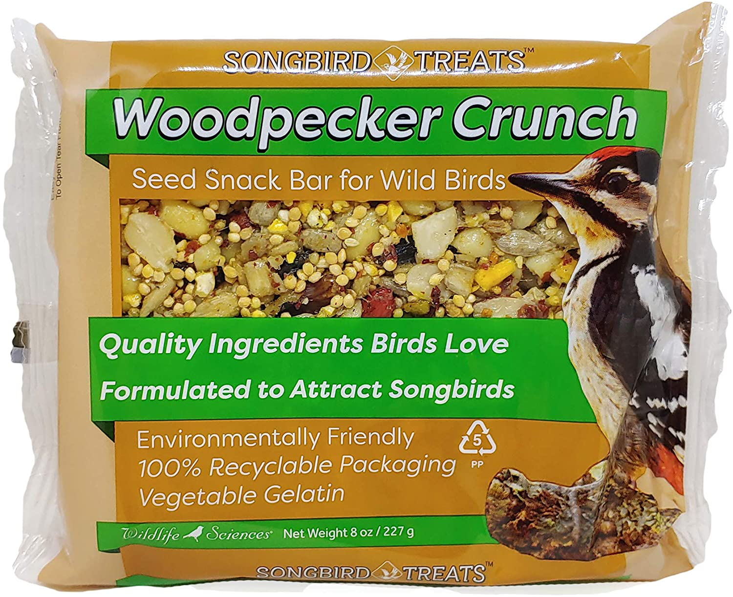 Songbird Treats Seed Cake Variety 4 Pack of Seed Cakes | 8 Oz Bird Seed Cakes for Wild Birds Animals & Pet Supplies > Pet Supplies > Bird Supplies > Bird Food Wildlife Sciences   