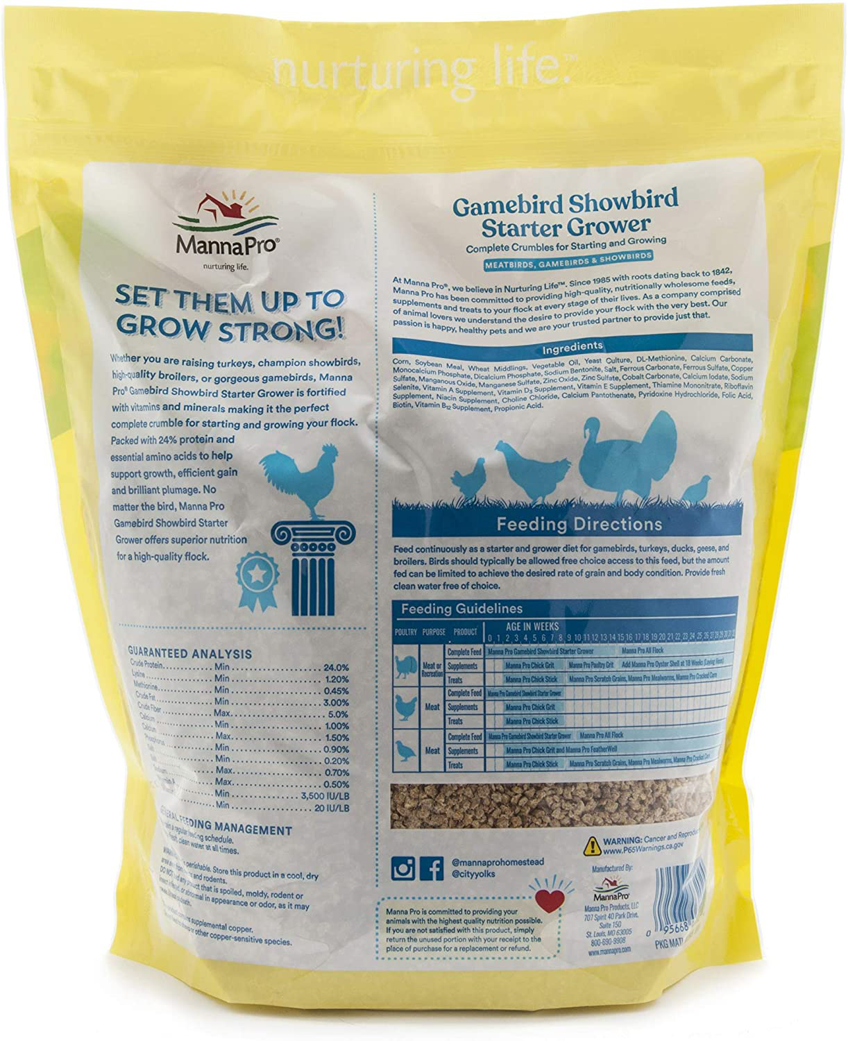 Manna Pro Gamebird Showbird Crumbles|Formulated with Vitamins & Minerals|5 Pounds Animals & Pet Supplies > Pet Supplies > Bird Supplies > Bird Food Manna Pro   