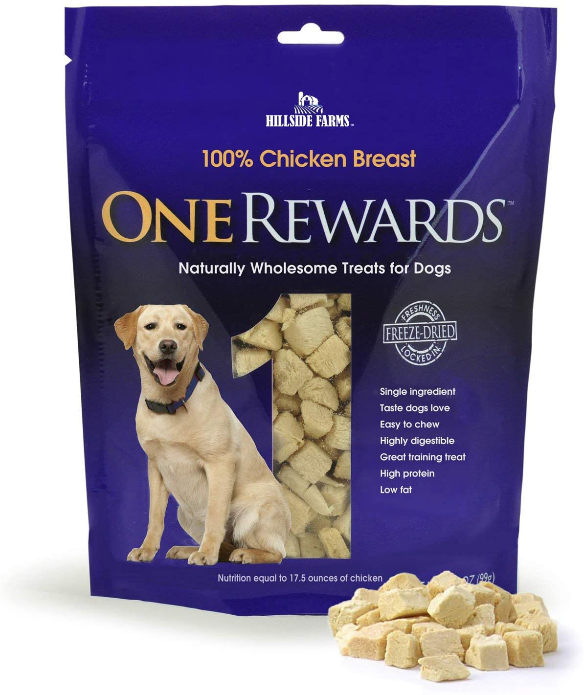 One Rewards Freeze Dried Dog Treats, Chicken Breast, 20 Oz. Animals & Pet Supplies > Pet Supplies > Small Animal Supplies > Small Animal Treats One Rewards   