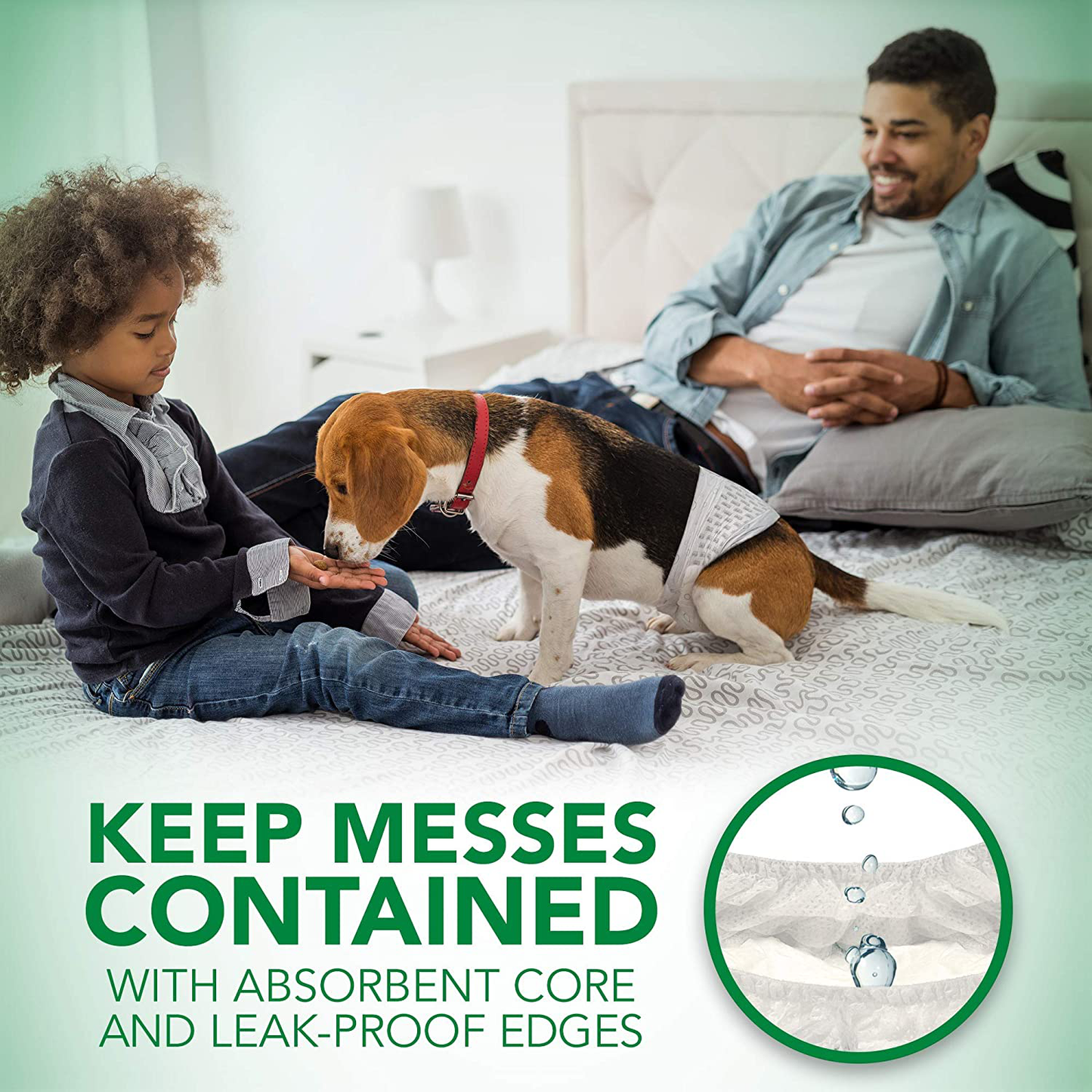 Vet'S Best Comfort Fit Disposable Male Dog Diapers | Absorbent Male Wraps with Leak Proof Fit
