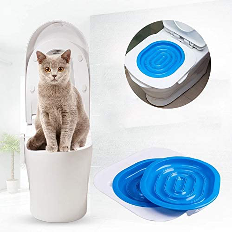Kkhouse 40X40X3.5Cm Plastic Cat Toilet Training Kit Litter Box Puppy Cat Litter Mat Cat Toilet Trainer Toilet Pet Cleaning Cat Training
