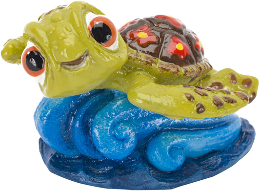 Penn-Plax Squirt Mini Aquarium Ornament for Finding Nemo - Fun Decoration for Your Smaller Tank with This Friendly Turtle Riding a Wave Animals & Pet Supplies > Pet Supplies > Fish Supplies > Aquarium Decor Penn-Plax   