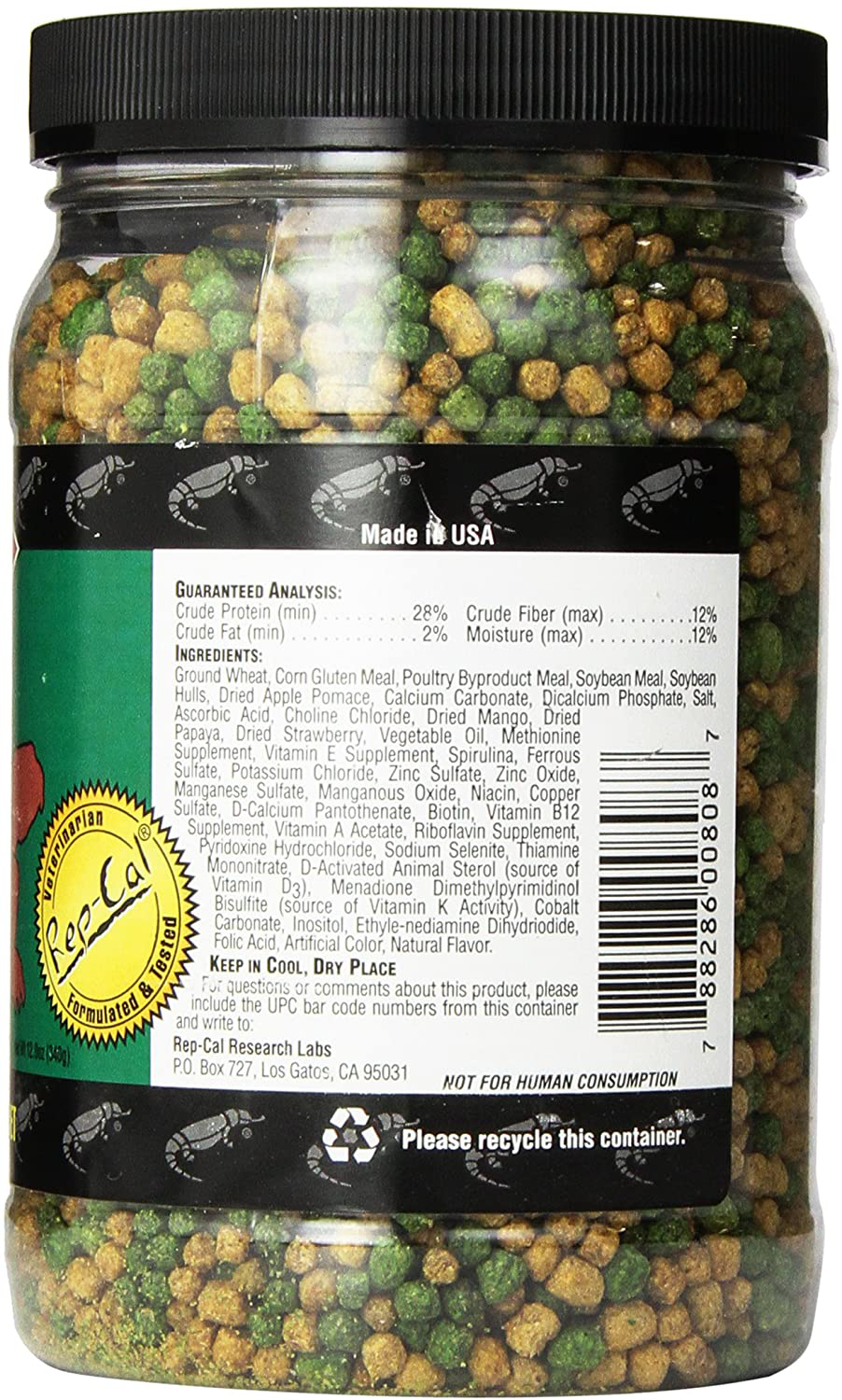 Rep-Cal Srp00808 Box Turtle Food, 12-Ounce Animals & Pet Supplies > Pet Supplies > Reptile & Amphibian Supplies > Reptile & Amphibian Food Rep-Cal   