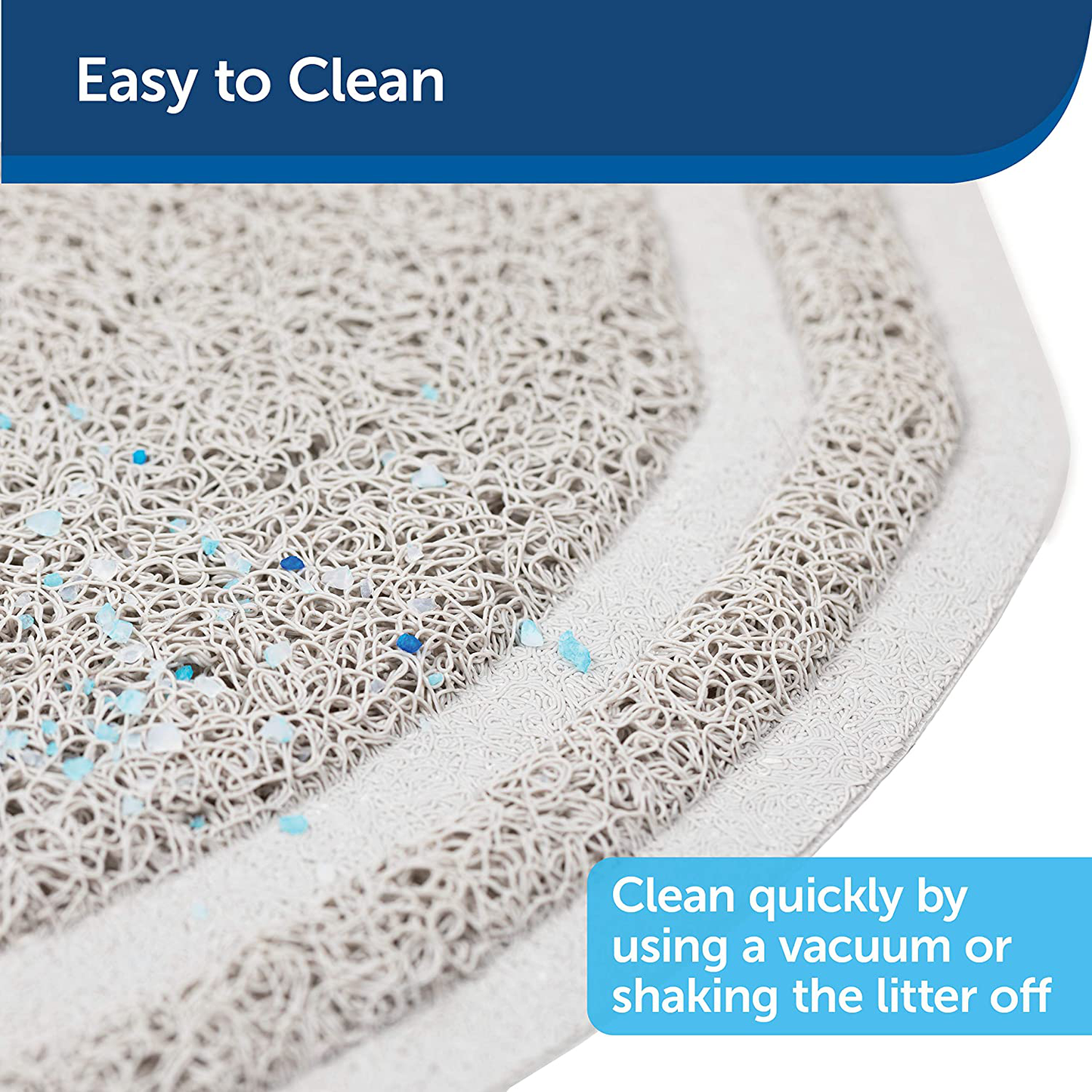 Petsafe Anti-Tracking Litter Mat - Traps Crystal and Clay Clumping Cat Litter - Durable Mesh Material - Easy to Clean Mat - Compatible with All Cat Litter Boxes - Small Size