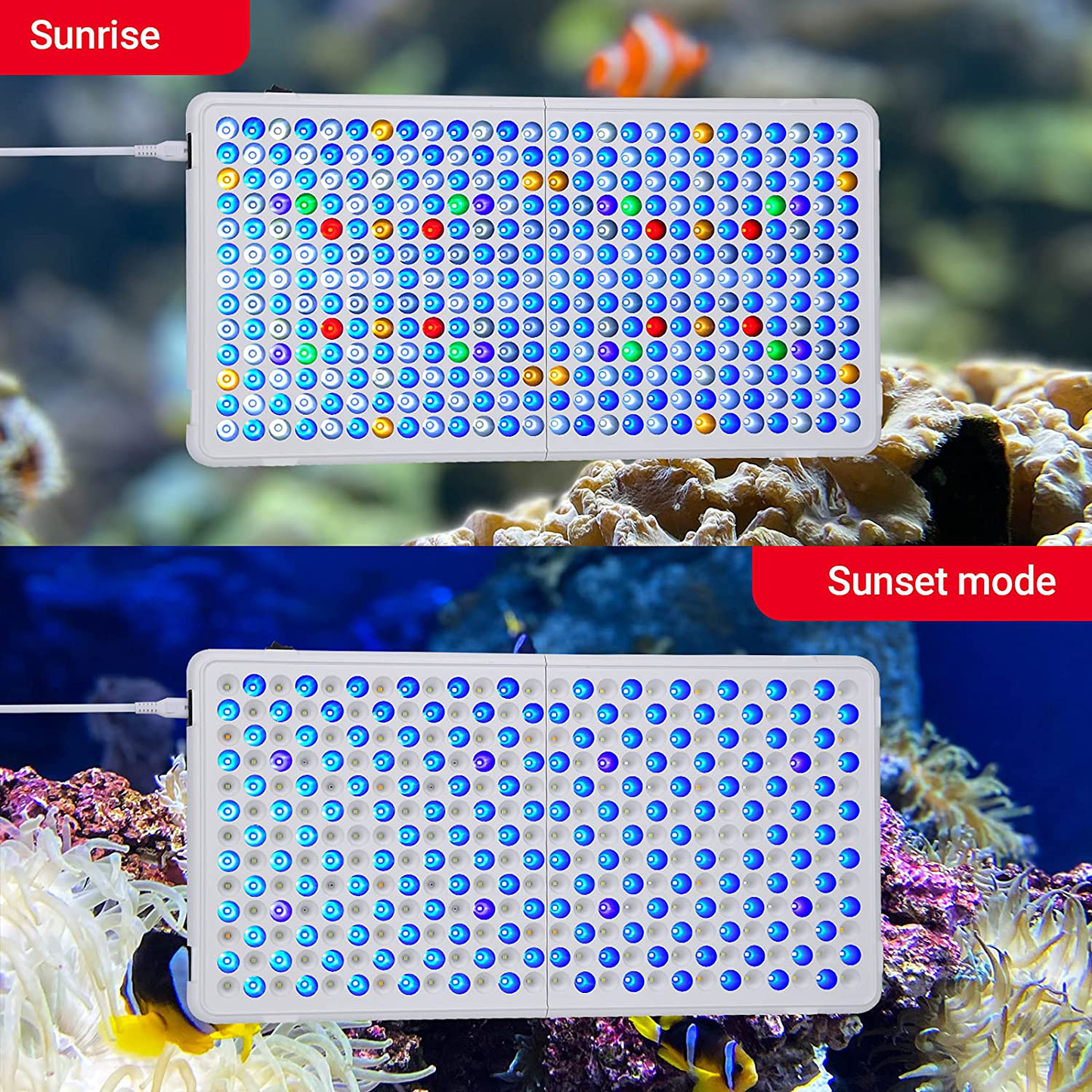 Updated Aquarium Light with Remote Control, 300W Dimmable LED Coral Reef Light 2Pcs for Saltwater Freshwater Fish Tanks with 24 Hours Segment Free Timer Function Animals & Pet Supplies > Pet Supplies > Fish Supplies > Aquarium Lighting Relassy   