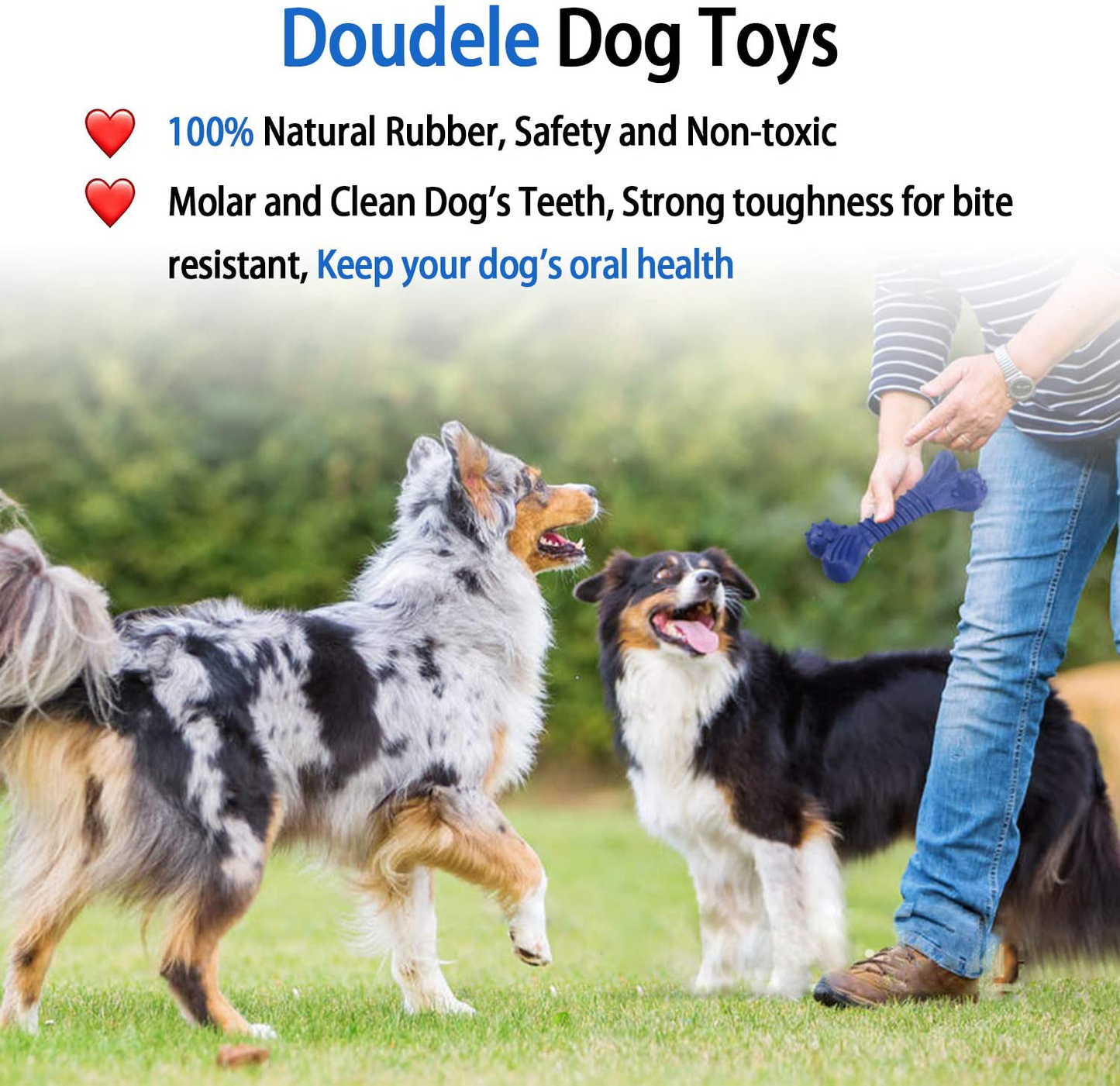 Dog Toys for Aggressive Chewers Tough Dog Chew Toys for Large Medium Dogs Breed Natural Rubber Spring Texture Pattern Animals & Pet Supplies > Pet Supplies > Dog Supplies > Dog Toys Doudele   