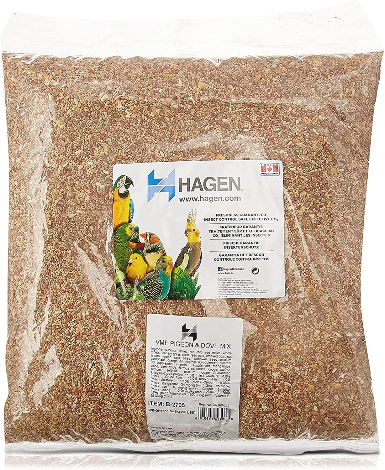 Hagen Pigeon & Dove Seed, Nutritionally Complete Bird Food Animals & Pet Supplies > Pet Supplies > Bird Supplies > Bird Food Hagen 25 Pound (Pack of 1)  