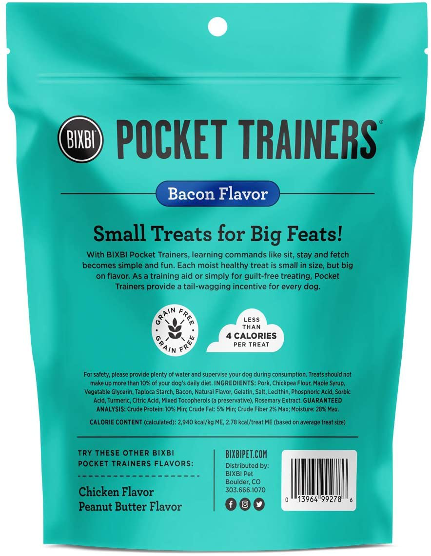 BIXBI Pocket Trainers, Salmon (6 Oz, 1 Pouch) - Small Training Treats for Dogs - Low Calorie and Grain Free Dog Treats, Flavorful Pocket Size Healthy and All Natural Dog Treats Animals & Pet Supplies > Pet Supplies > Bird Supplies > Bird Treats BIXBI   