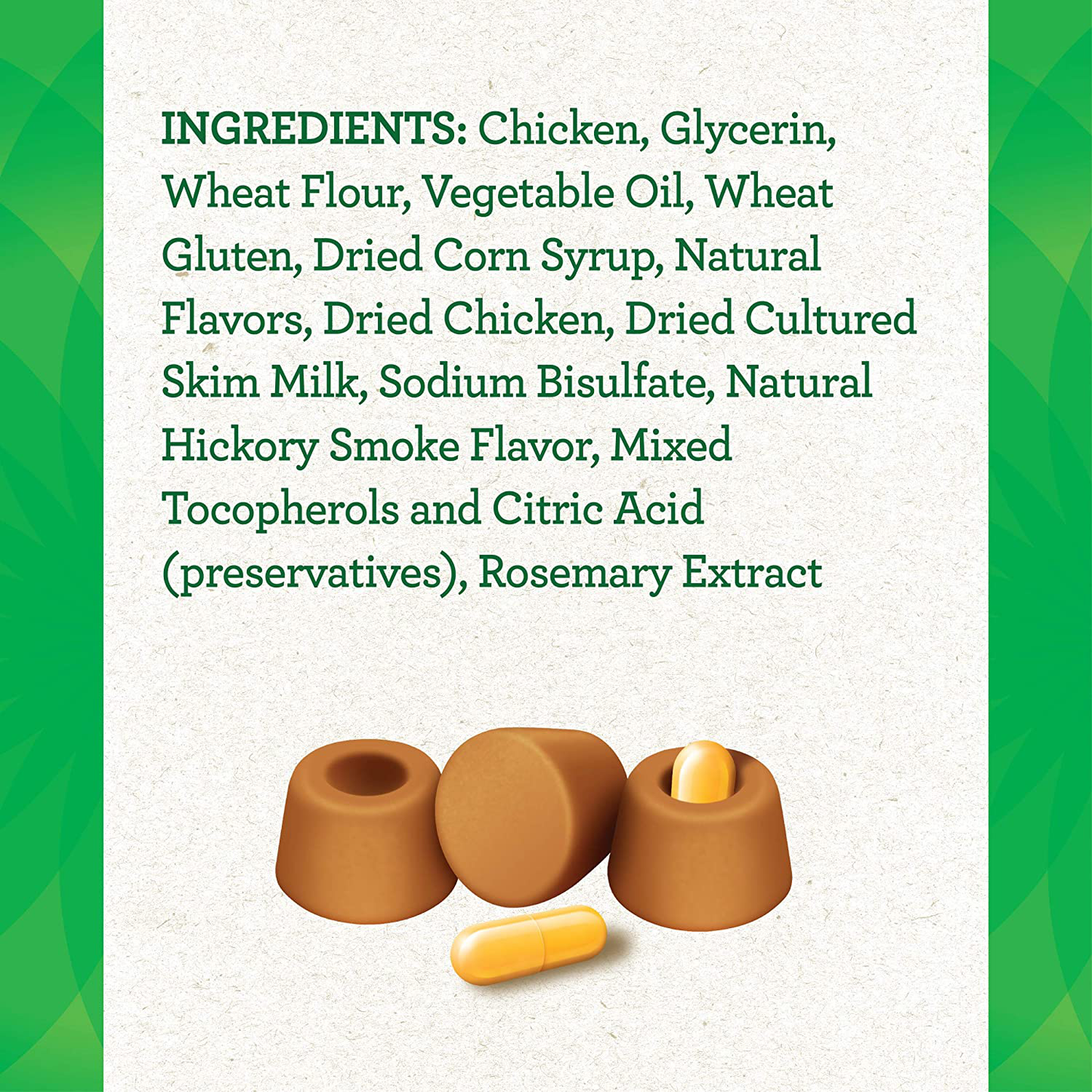 GREENIES Pill Pockets Natural Dog Treats, Capsule Size, Chicken Flavor Animals & Pet Supplies > Pet Supplies > Small Animal Supplies > Small Animal Treats Greenies   