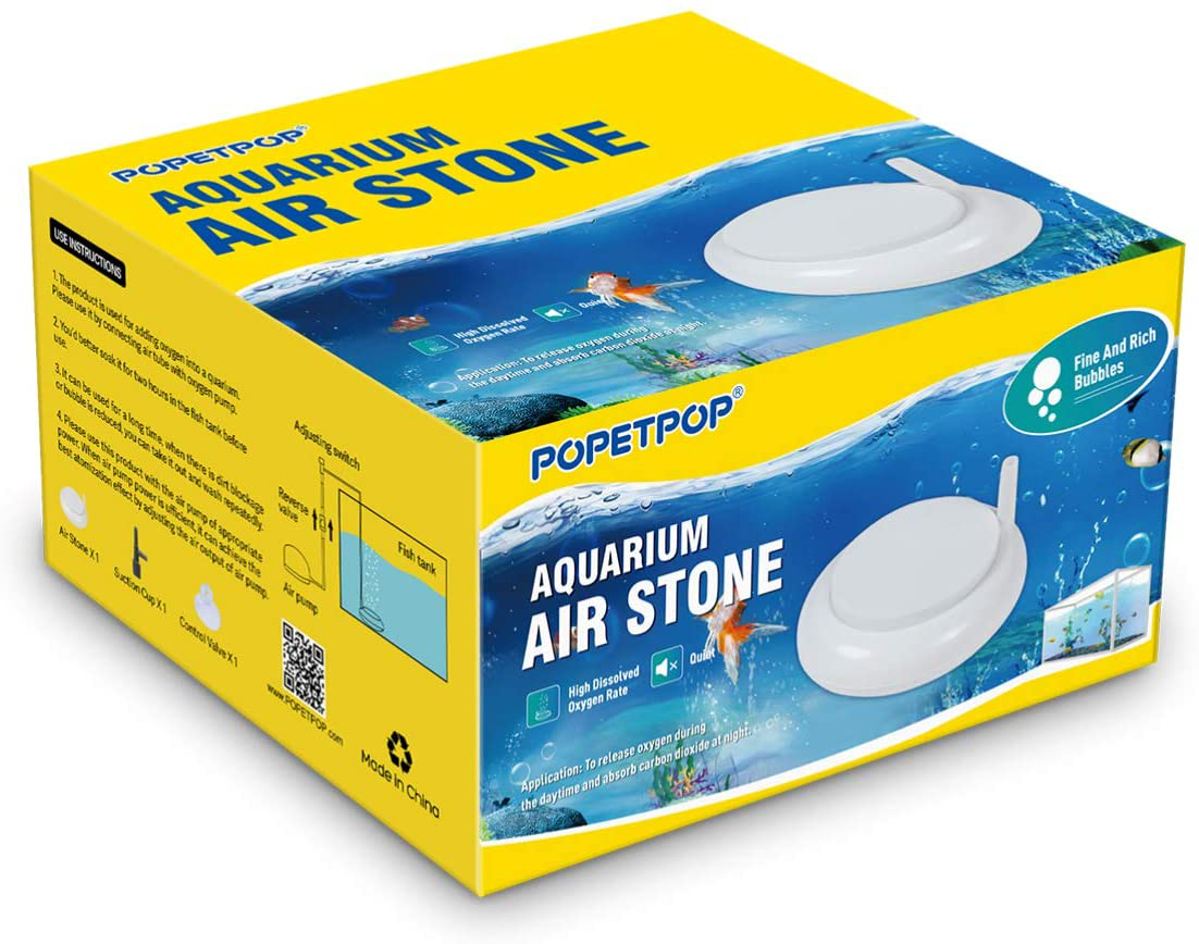 POPETPOP Air Stone Bubble for Aquarium Fish Tank round Oxygen Bubbler Diffuser with Suction Cup (2 Inch) Animals & Pet Supplies > Pet Supplies > Fish Supplies > Aquarium Air Stones & Diffusers POPETPOP   