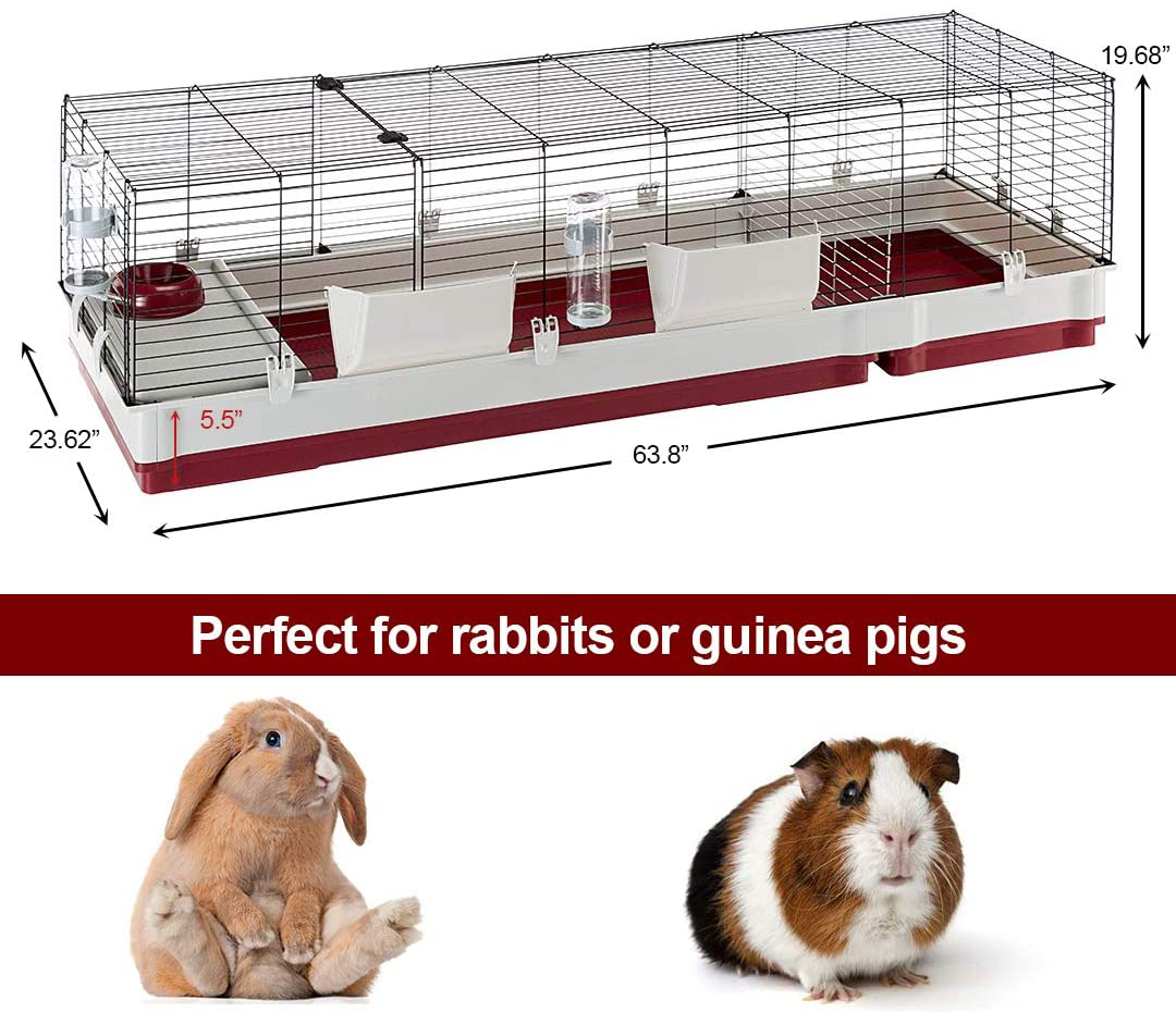 Krolik XXL Rabbit Cage W/Wire Extenstion | Rabbit Cage Includes All Ac –  KOL PET