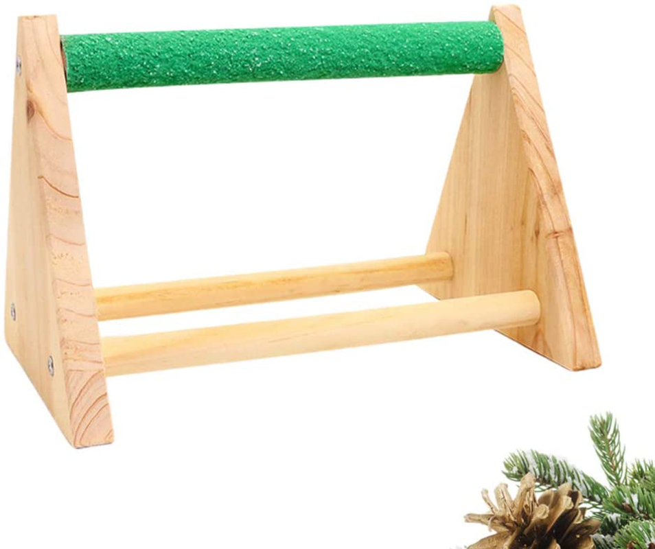 POPETPOP Bird Stand Rack - Chicken Perch Chicken Wood Stand Chicken Toy for Hens Handmade Chicken Swing Bird Perch Stand Toy for Parrot Hens Macaw Animals & Pet Supplies > Pet Supplies > Bird Supplies > Bird Gyms & Playstands POPETPOP   