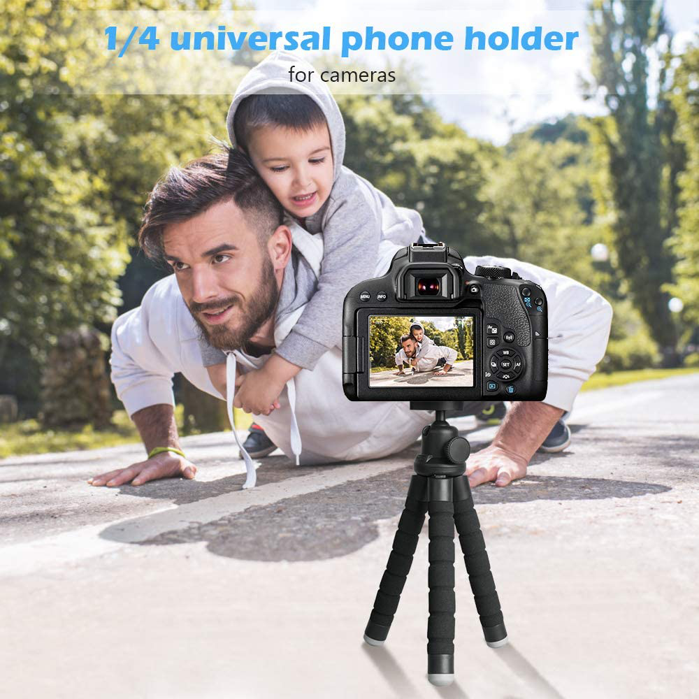 Ubeesize Phone Tripod, Portable and Flexible Tripod with Wireless Remote and Clip, Cell Phone Tripod Stand for Video Recording (Black) Animals & Pet Supplies > Pet Supplies > Dog Supplies > Dog Treadmills UBeesize   