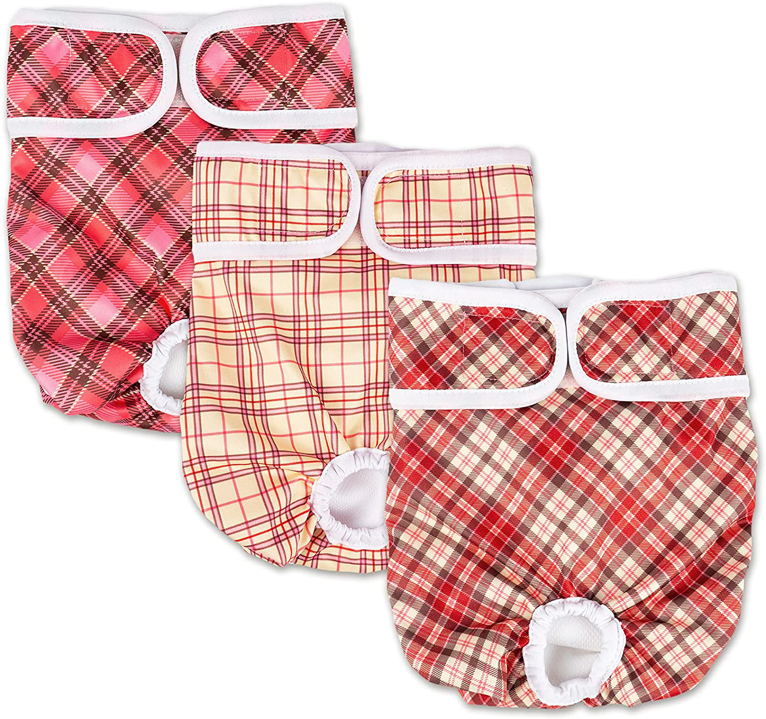 Pantula Washable Female Diapers (3 Pack) Female Dog Diapers, Comfort Reusable Doggy Diapers for Girl Dog in Period Heat