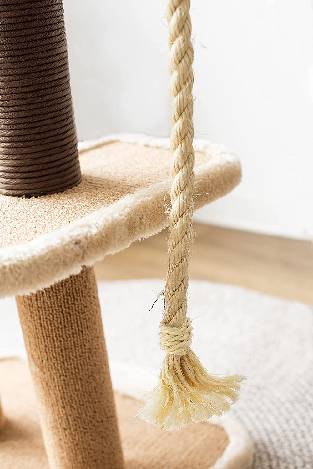 Catry Cat Tree with Scratching Post - Cozy Design of Cat Hammock and Teasing Sisal Cat Rope Invariably Allure Kitten to Stay around This Sturdy and Easy to Assemble Cat Furniture Animals & Pet Supplies > Pet Supplies > Cat Supplies > Cat Furniture Catry   