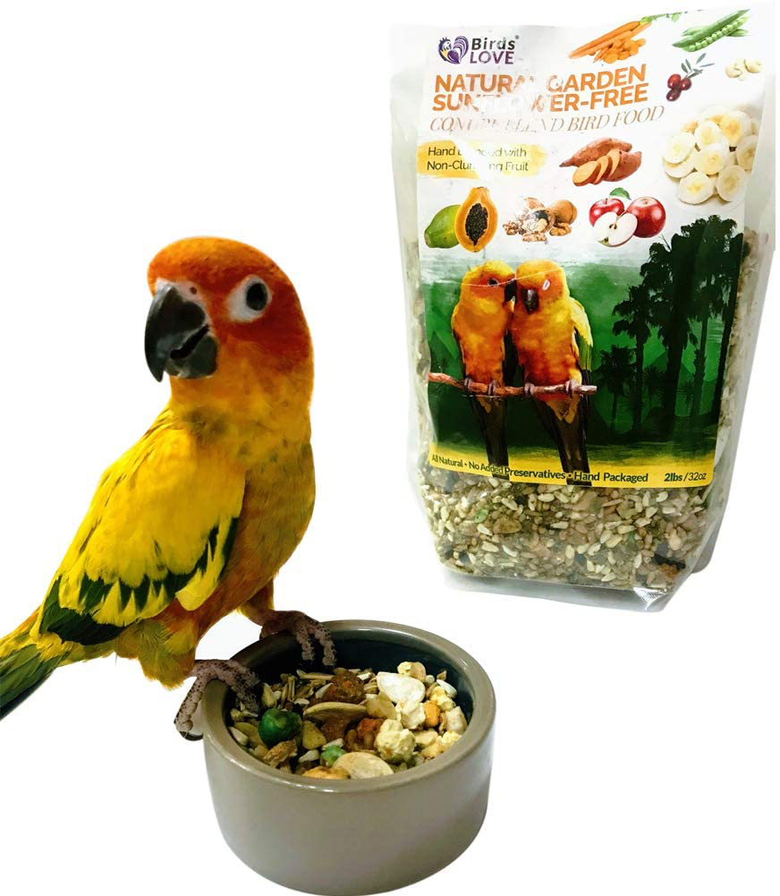 Birds LOVE All Natural Garden Blend Bird Food for Conures - Sunflower Free Animals & Pet Supplies > Pet Supplies > Bird Supplies > Bird Treats Birds LOVE   