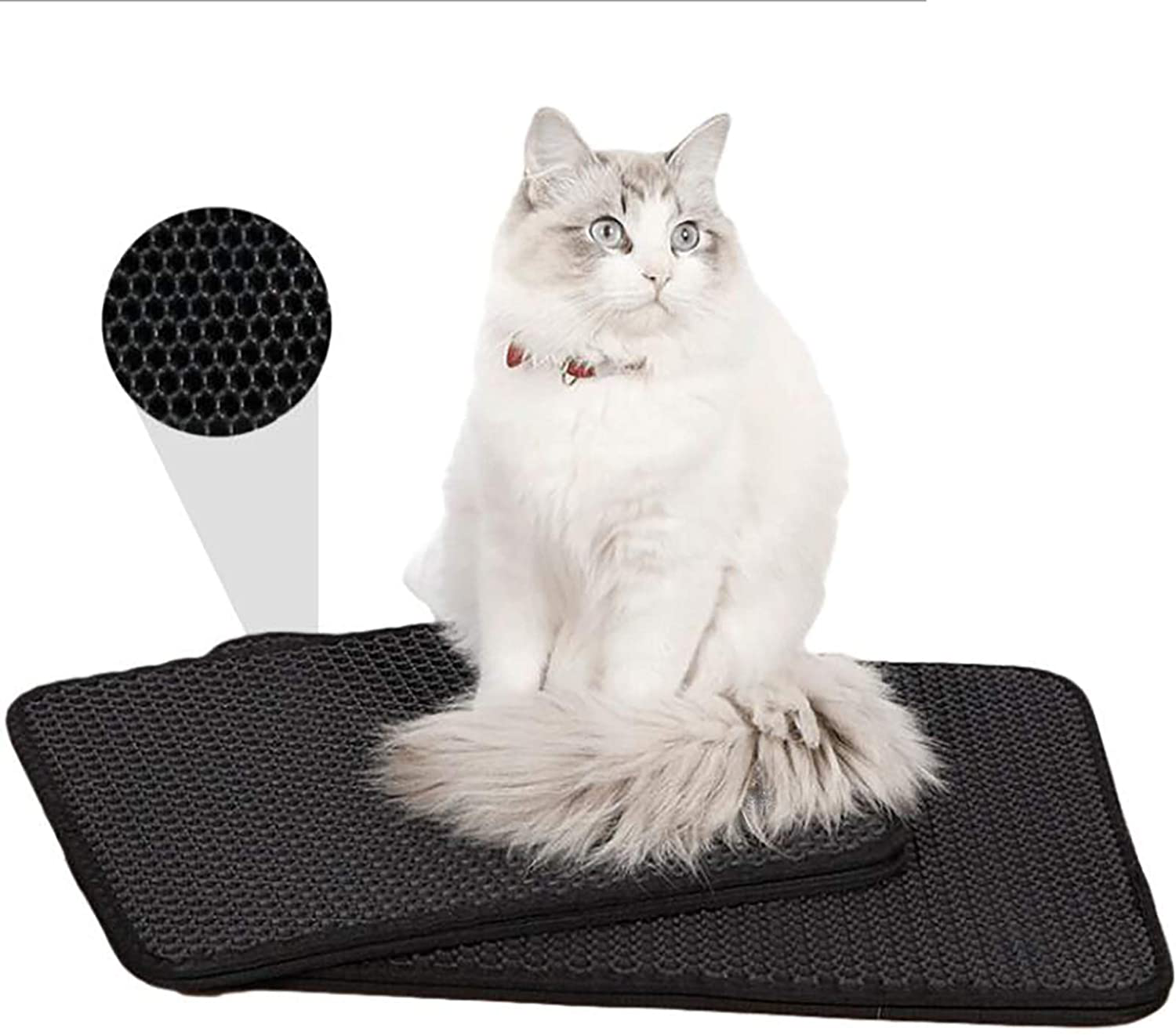 Tiasri Durable Cat Litter Collection Pad, Waterproof and Urine-Proof Material, Double-Layer Screening Is Easy to Clean, Decentralized Control and Easy to Clean Animals & Pet Supplies > Pet Supplies > Cat Supplies > Cat Litter Box Mats Tiasri   