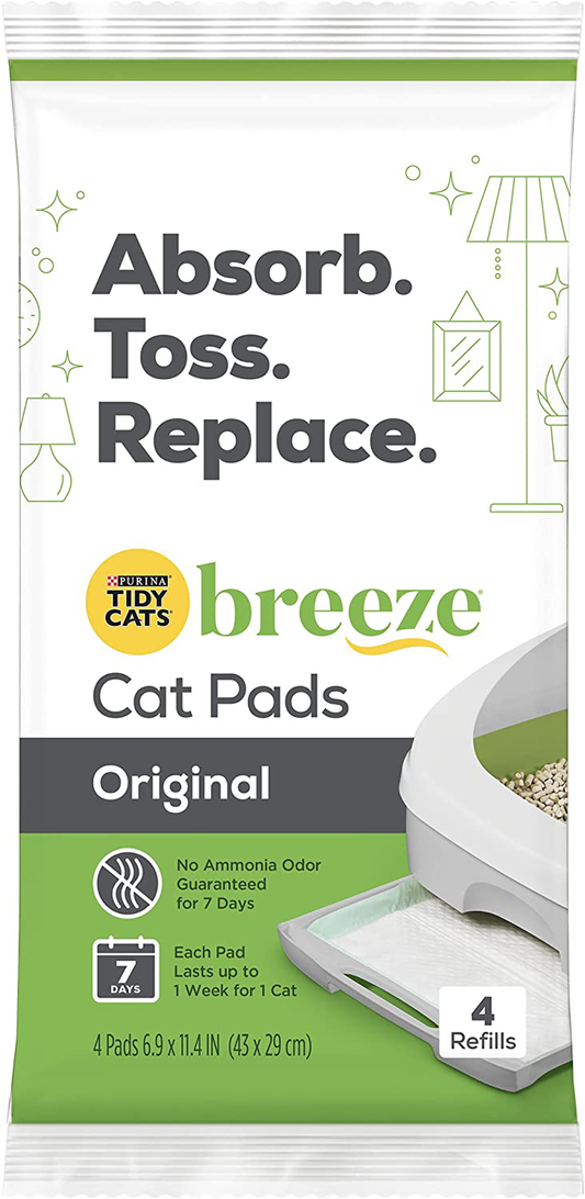 Purina Tidy Cats Cat Pads, BREEZE Refill Pack of 10 4 Ct. Pouches Animals & Pet Supplies > Pet Supplies > Cat Supplies > Cat Litter Purina Tidy Cats   