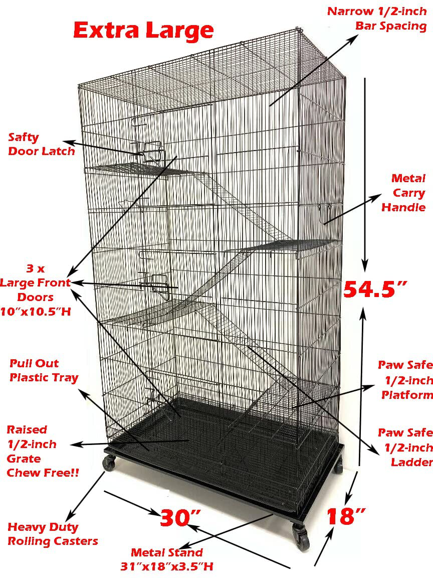 Large 4/5 Floors Guinea Pig Ferret Chinchilla Sugar Glider Rats Mice Hamster Gerbil Squirrel Rodent Degu Dagus Small Animal Cage Animals & Pet Supplies > Pet Supplies > Small Animal Supplies > Small Animal Habitats & Cages Mcage   