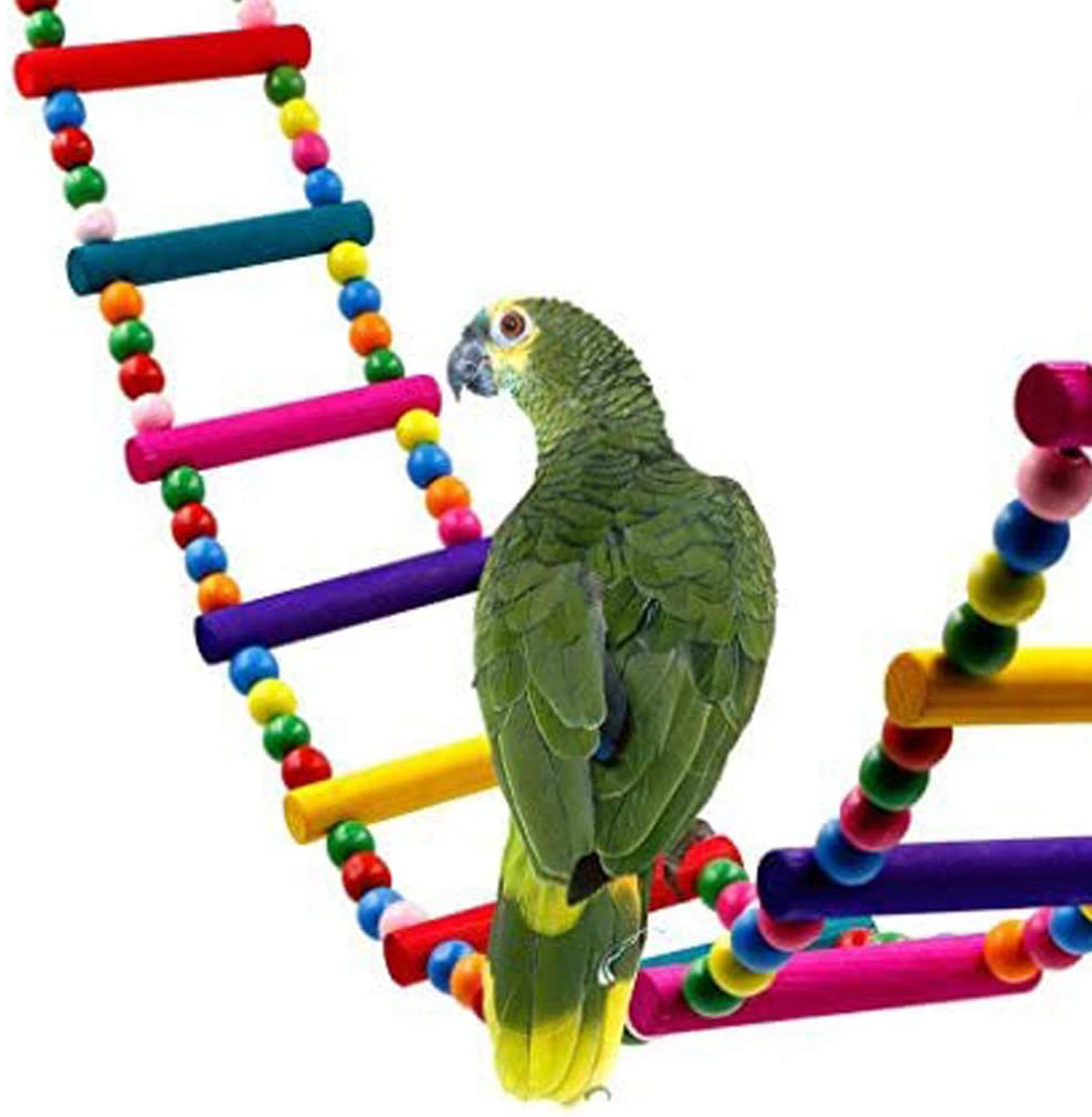 Soeenaper 47.2 Inch Chicken Flexible Ladder Parrot Chicken Swing Toy Chicken Toy for Hens Bird Toy for Large Bird Parrot Hens Cock Macaw Trainning Animals & Pet Supplies > Pet Supplies > Bird Supplies > Bird Ladders & Perches Soeenaper   