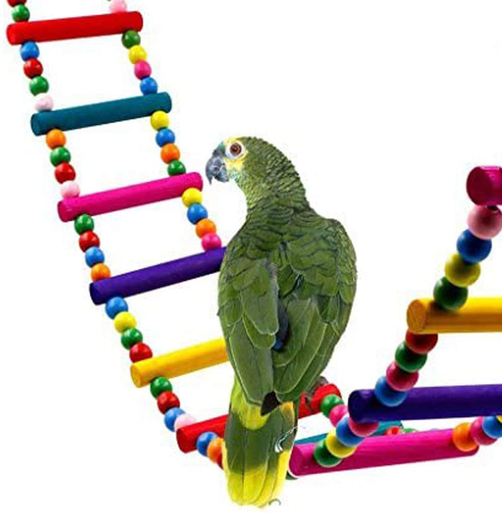 Soeenaper 47.2 Inch Chicken Flexible Ladder Parrot Chicken Swing Toy Chicken Toy for Hens Bird Toy for Large Bird Parrot Hens Cock Macaw Trainning