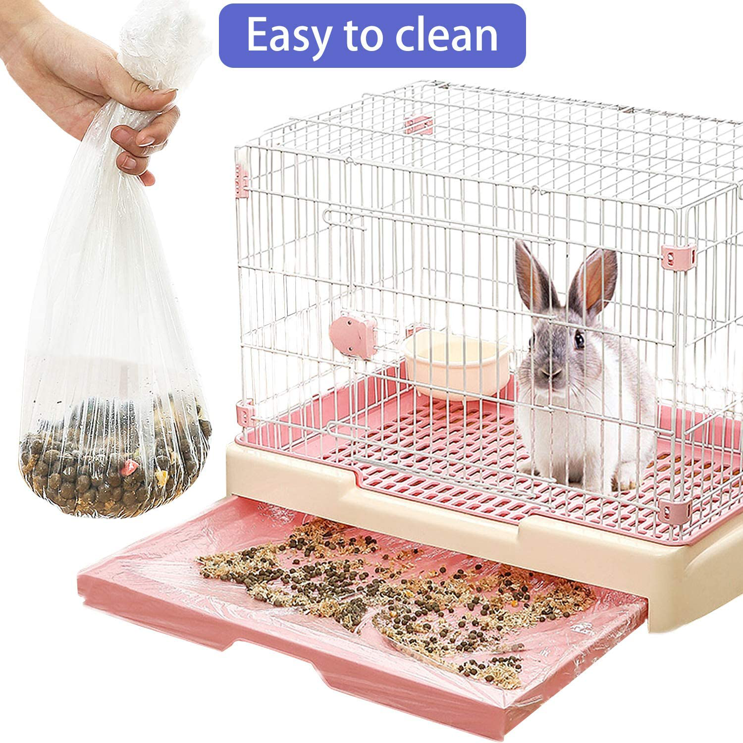 Disposable Rabbit Cage Liner, Clear Plastic Bunny Cage Liner Bag Universal Toilet Film for Bunny Hamster Totoro Hedgehog and Small Animals Cage… Animals & Pet Supplies > Pet Supplies > Small Animal Supplies > Small Animal Bedding upcessory   