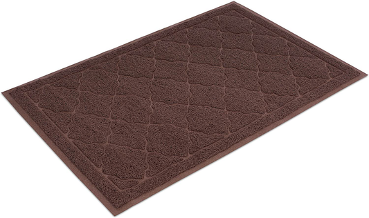 Internet'S Best Cat Litter Mat - 35 X 24 - Large - Kitty Litter Mat and Trap - Crystal Catcher Mat and Scatter Control - Soft Paw Touch - Brown Animals & Pet Supplies > Pet Supplies > Cat Supplies > Cat Litter Box Mats Internet's Best   