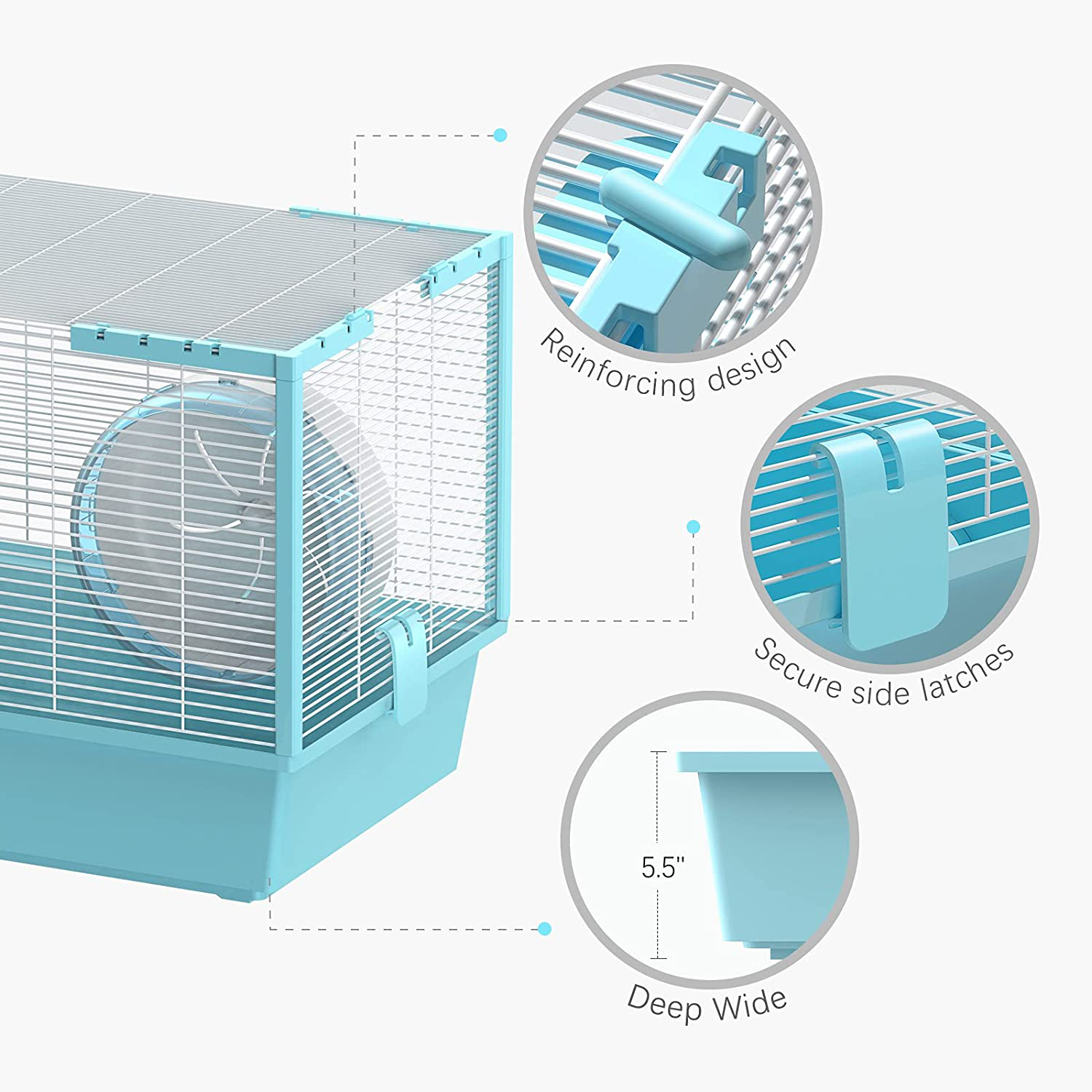 Large Hamster Cages and Habitats Small Animal Cage for Syrian