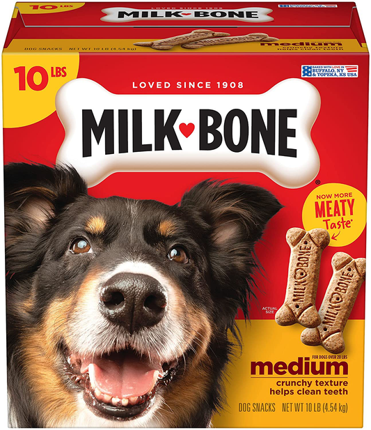 Milk-Bone Original Dog Treat Biscuits, Crunchy Texture Helps Clean Teeth Animals & Pet Supplies > Pet Supplies > Dog Supplies > Dog Treats Milk-Bone Medium 10 Pound (Pack of 1) 